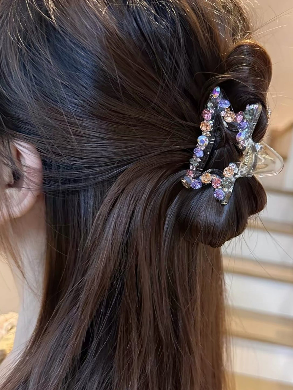 Sparkling Star Rhinestone Hair Claw Clip – Aurora PC Hair Clip