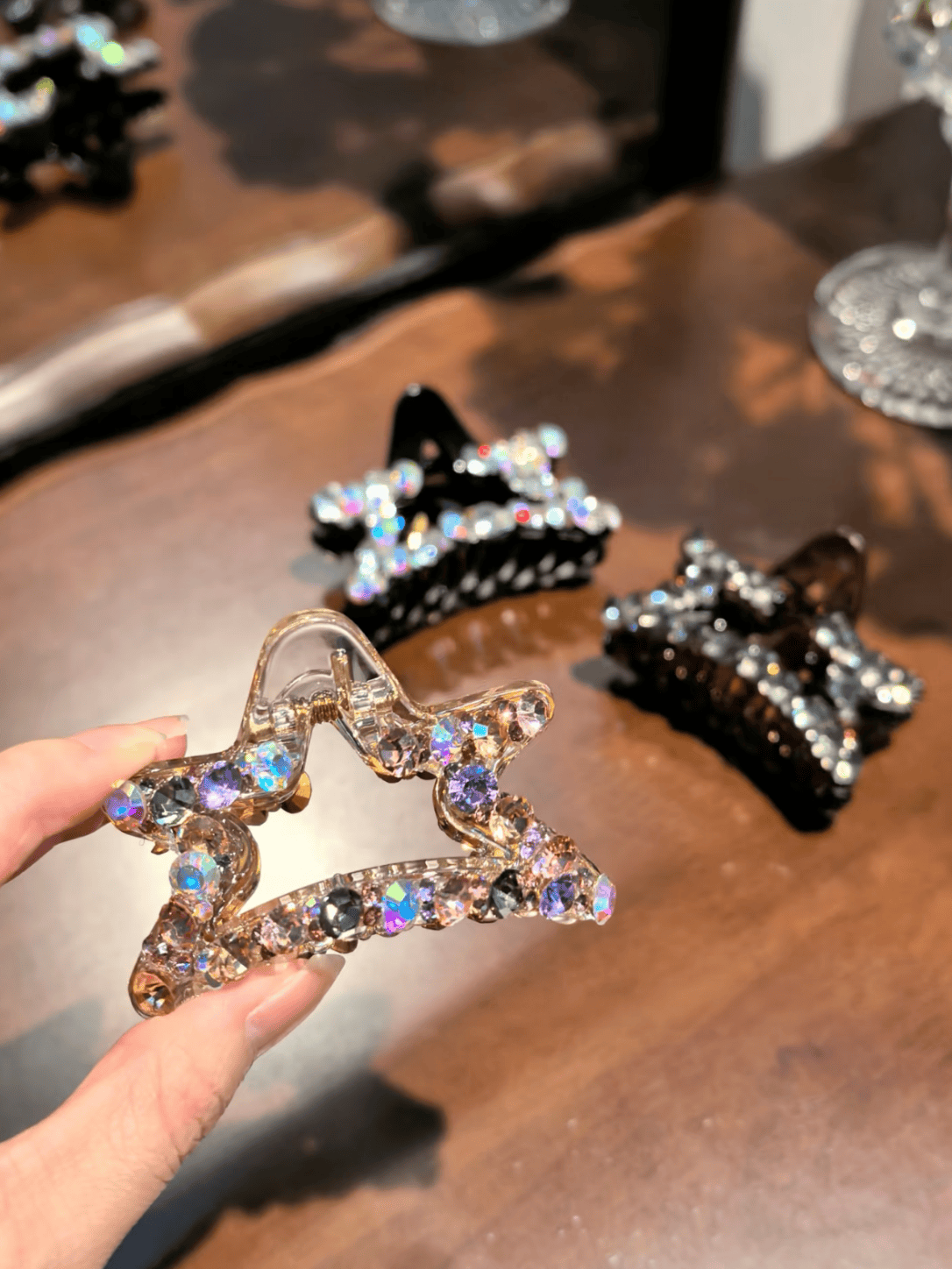 Sparkling Star Rhinestone Hair Claw Clip – Aurora PC Hair Clip