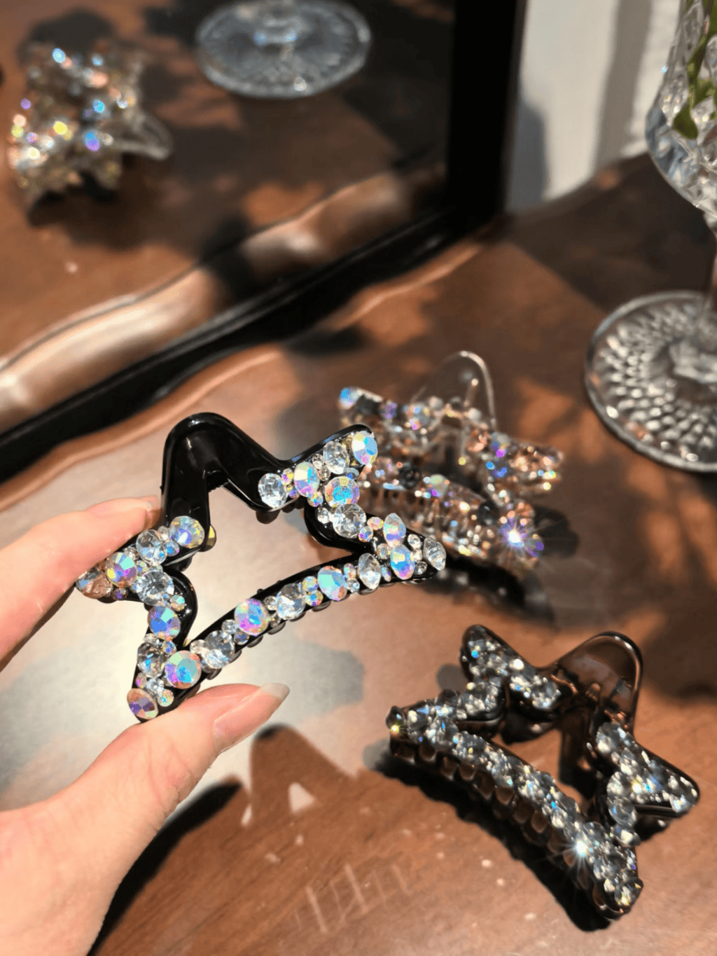Sparkling Star Rhinestone Hair Claw Clip – Aurora PC Hair Clip