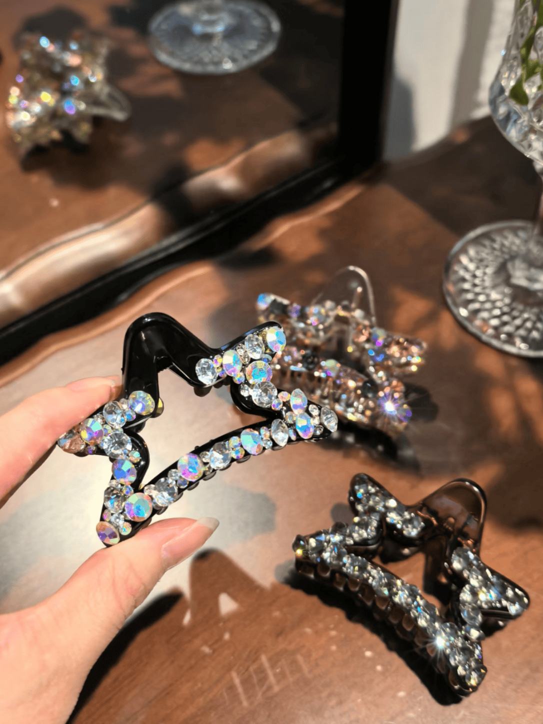 Sparkling Star Rhinestone Hair Claw Clip – Aurora PC Hair Clip