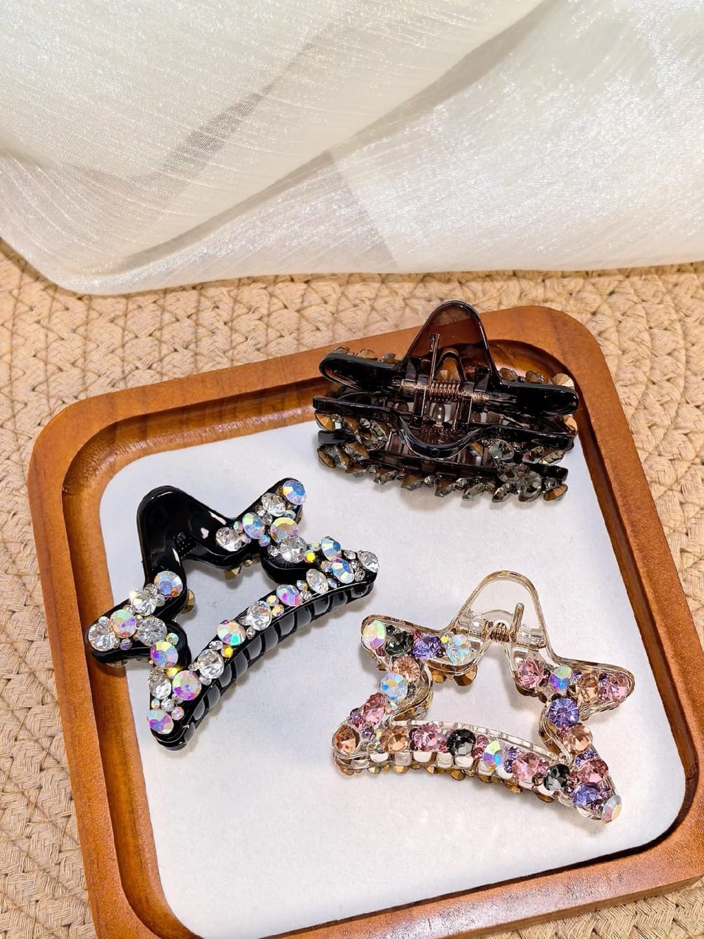 Sparkling Star Rhinestone Hair Claw Clip – Aurora PC Hair Clip