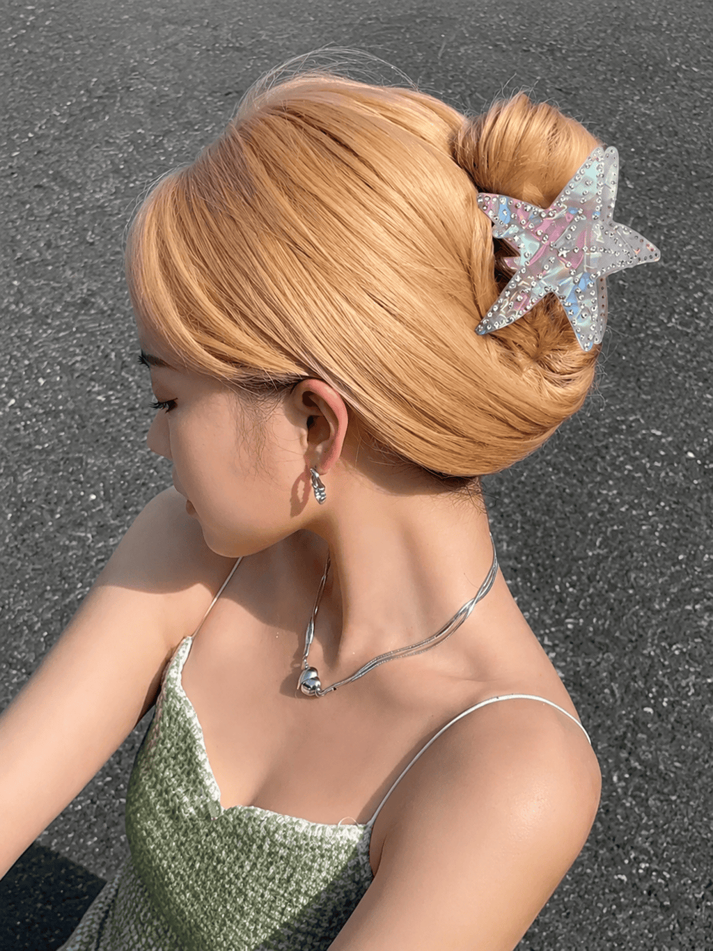 Starfish Rhinestone Hair Claw Clip | Ocean PVC Hair Accessory