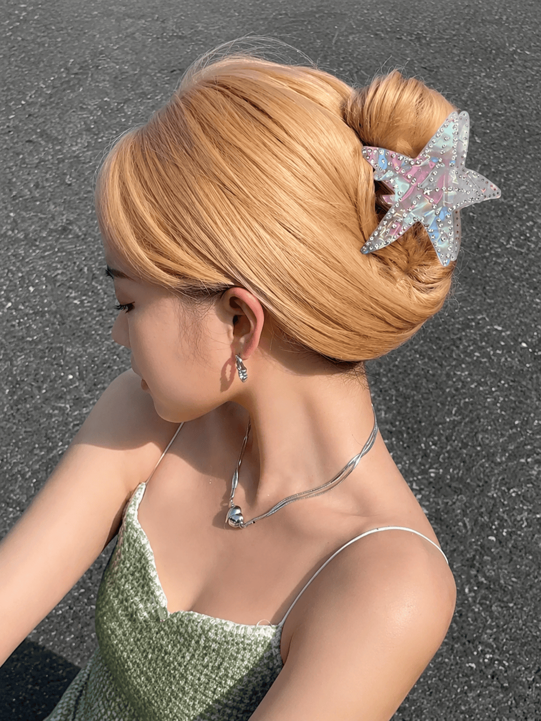Starfish Rhinestone Hair Claw Clip | Ocean PVC Hair Accessory