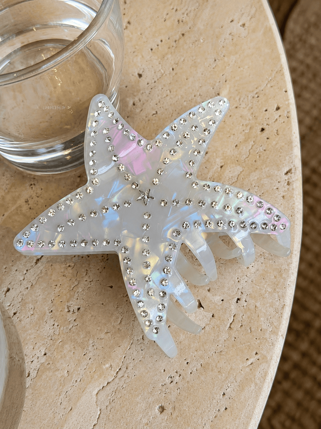 Starfish Rhinestone Hair Claw Clip | Ocean PVC Hair Accessory