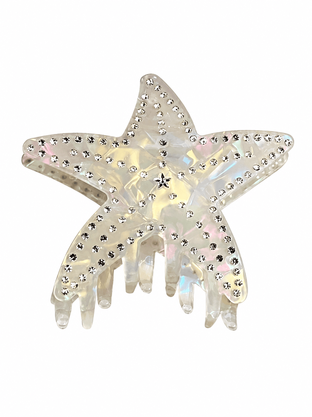 Starfish Rhinestone Hair Claw Clip | Ocean PVC Hair Accessory
