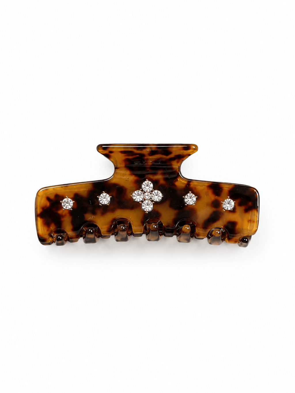 Vintage Rhinestone Acetate Hair Claw Clip | Elegant Hair Accessory