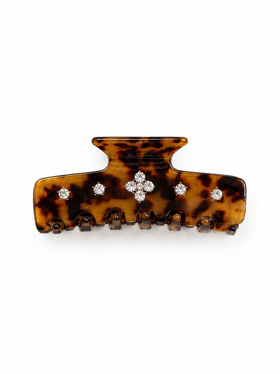 Vintage Rhinestone Acetate Hair Claw Clip | Elegant Hair Accessory
