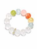 White Phantom Quartz Multi-Crystal Bracelet – Natural Healing Energy Gemstone Jewelry