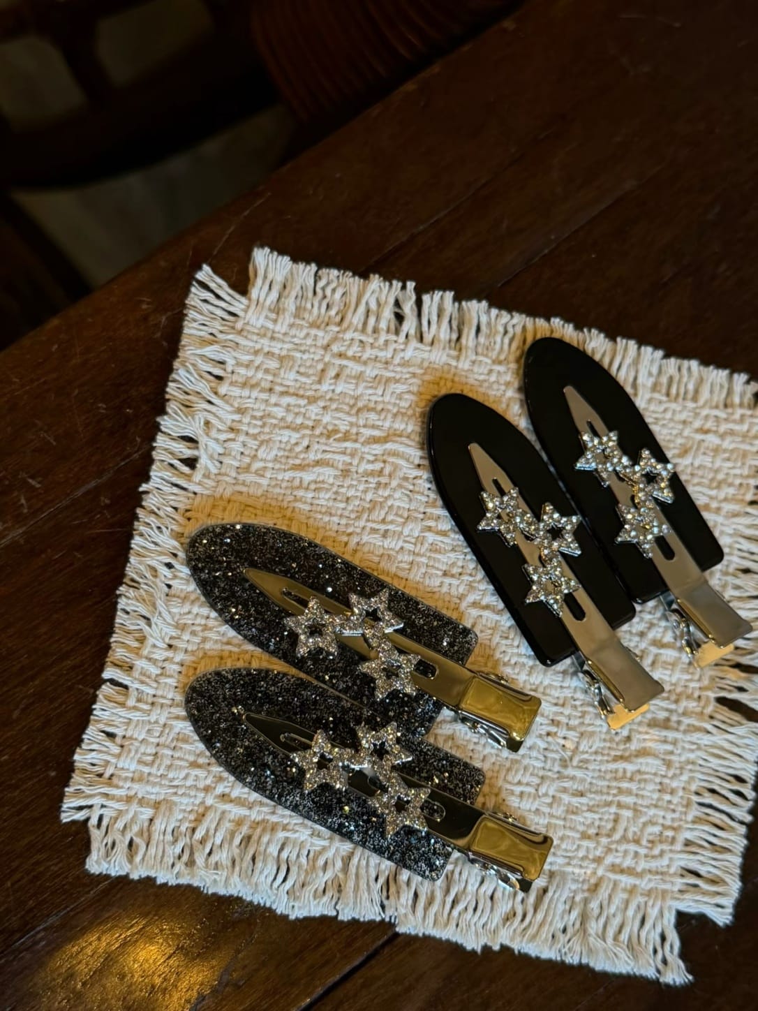 Y2K Star Rhinestone Hair Clips | Sparkly No-Crease Barrettes